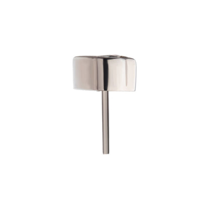 Invictus Titanium Threadless with Bezel Set CZ Heart Shape Top