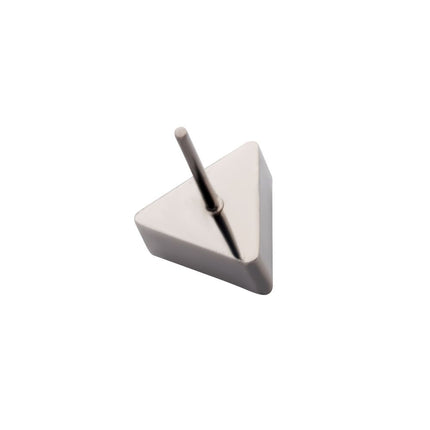 Invictus Titanium Threadless with Bezel Set CZ Triangular Shape Top