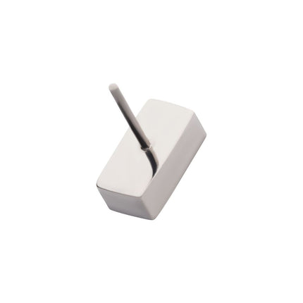 Invictus Titanium Threadless with Bezel Set CZ Rectangular Shape Top