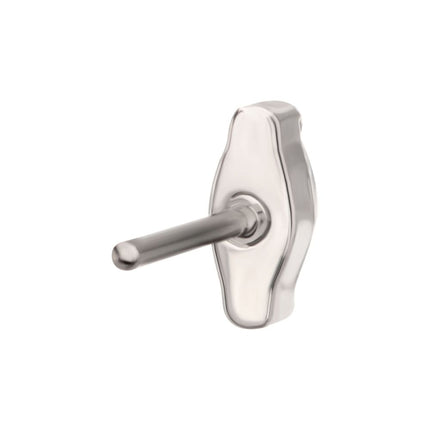 Invictus Titanium Threadless Double V-Prong 3mm Marquise Gem Top
