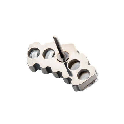 Invictus Titanium Threadless with Prong Set Trapezoid CZ 5-Cluster Top