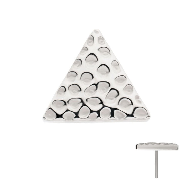 Invictus Titanium Threadless Hammered Triangle Top