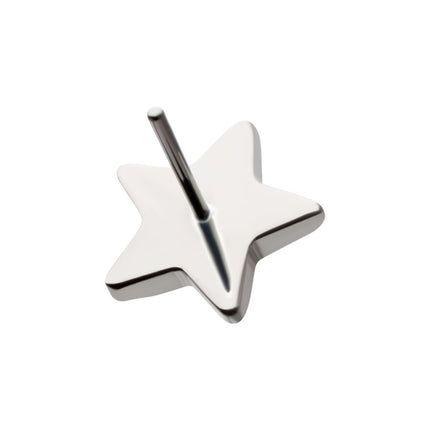 Invictus Titanium Threadless Hammered Star Top