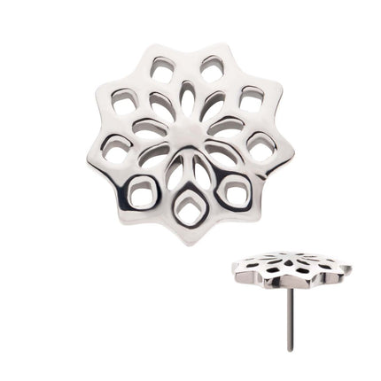 Invictus Titanium Threadless Mandala Flower Top