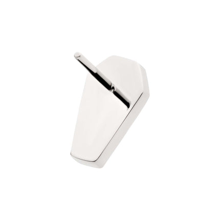 Invictus Titanium Threadless Coffin Top with Bezel Set Round CZ