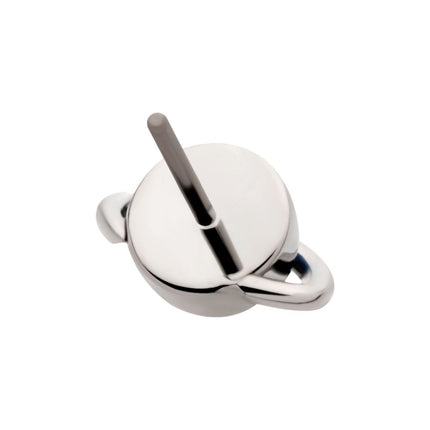 Invictus Titanium Threadless Planet Top with Bezel Set Round CZ/Opal