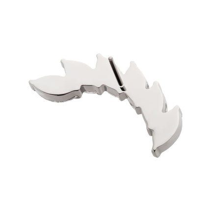 Invictus Titanium Threadless Prong Set Marquise CZ Staggered 6-Cluster Top
