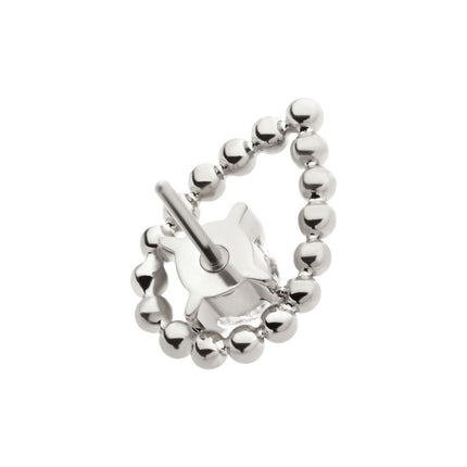 Invictus Titanium Threadless Hollow Teardrop Shape Beads with Prong Set CZ Top