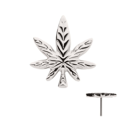 Invictus Titanium Threadless Pot Leaf Top