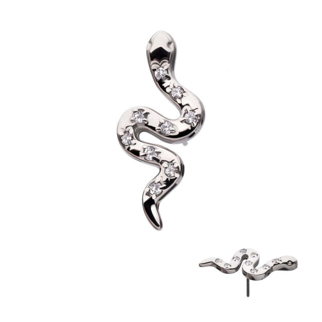 Invictus Titanium Threadless Prong Set 9-Gem Snake Top