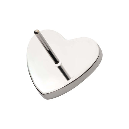 Invictus Titanium Threadless Corrugated Heart Top