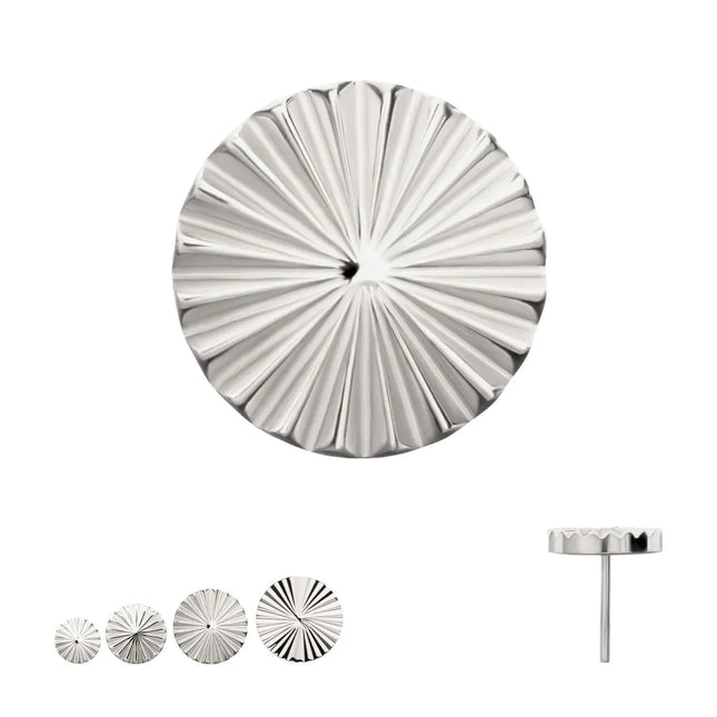 Invictus Titanium Threadless Radiant Corrugated Round Top