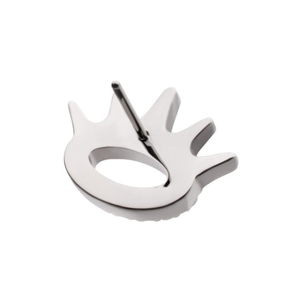 Invictus Titanium Threadless Prong Set Gem Eye and Lash Top