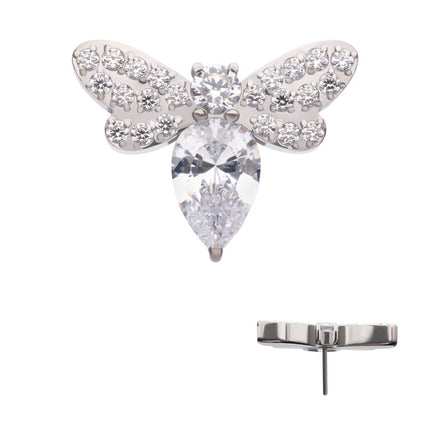 Invictus Titanium Threadless Multi Gem Bee Top