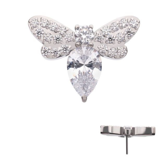 Invictus Titanium Threadless Multi Gem Bee Top