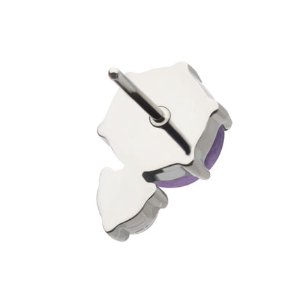 Invictus Threadless Prong Set Double Round Gem and Natural Stone Top