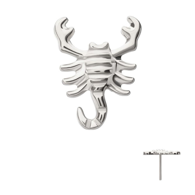 Invictus Titanium Threadless Low Profile 3D Scorpion Top