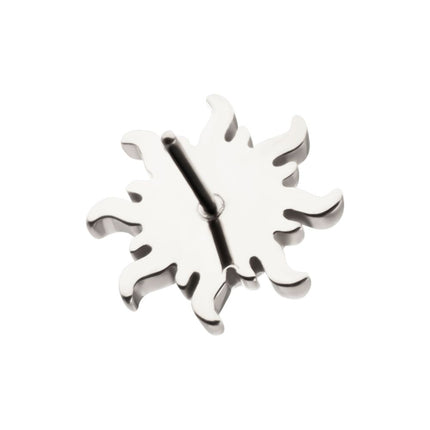 Invictus Titanium Threadless Sunburst Top with Bezel Gem