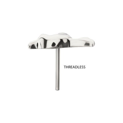 Invictus Titanium Threadless Low Profile 3D Hummingbird Top