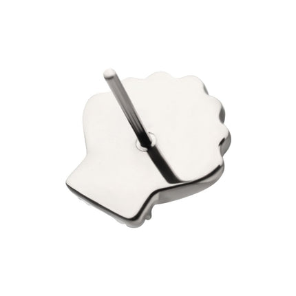 Invictus Titanium Threadless Low Profile 3D Shell Top with Prong Set Gem