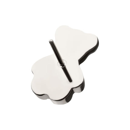 Invictus Titanium Threadless Prong Set Gem Teddy Bear Top