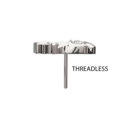 Invictus Titanium Threadless Pave Gem Ramen Top