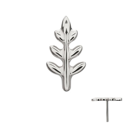 Invictus Titanium Threadless Fern Leaf Top
