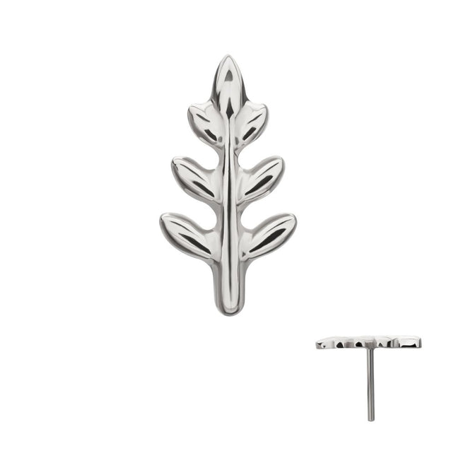 Invictus Titanium Threadless Fern Leaf Top