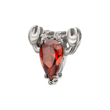 Invictus Titanium Threadless Prong Set Gem Lobster Top