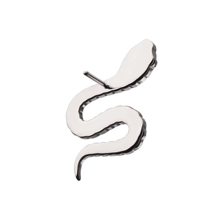 Invictus Titanium Threadless Garnet CZ Eye Snake Top