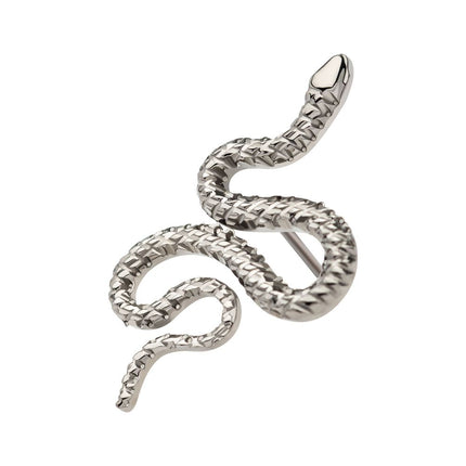 Invictus Titanium Threadless Diamond Pattern Snake Top