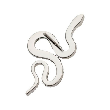 Invictus Titanium Threadless Diamond Pattern Snake Top