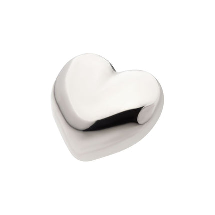 Invictus Titanium Threadless Puffed Heart Top