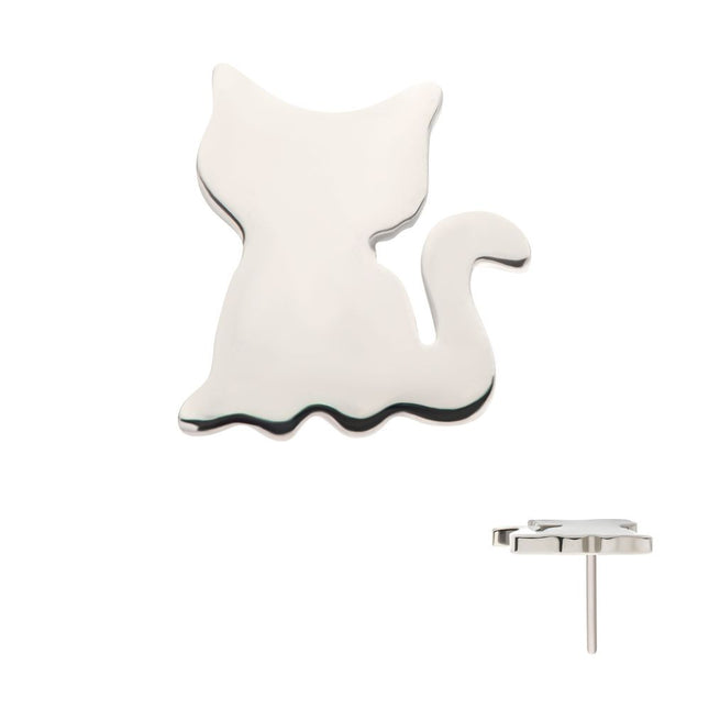 Invictus Titanium Threadless Sitting Cat Shape Top