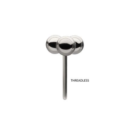 Invictus Titanium Threadless Trinity Ball Top