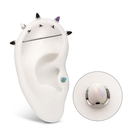 Invictus Titanium Threadless Stone Bullet Top with 4-Claw Prongs