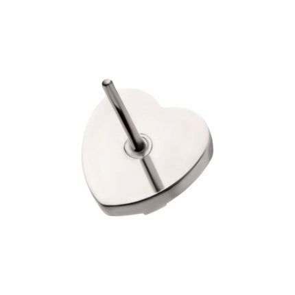 Invictus Titanium Threadless Prong Set Heart Shaped Gem Top