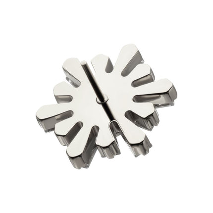 Invictus Titanium Threadless Round & Baguette Cluster Gem Sunburst Top