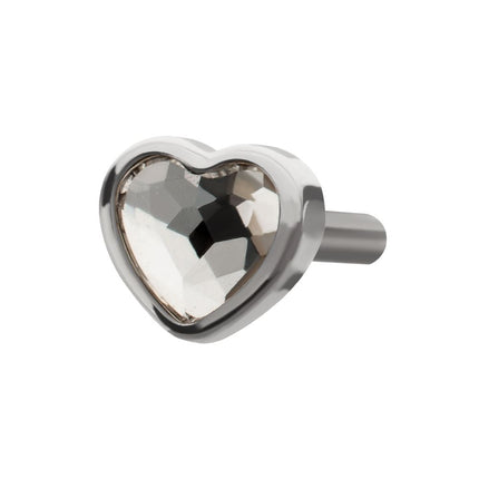 Invictus Titanium Threadless 4mm Bezel Heart Gem Back Duality Labret (Base Only)