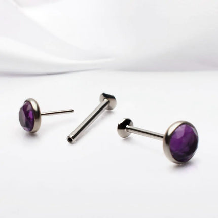 Invictus Titanium Threadless High Polish Mirror Finish 4mm Dome Labret Base