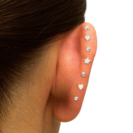 Invictus Titanium Threadless Heart Back Duality Labret (Base Only)