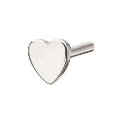 Invictus Titanium Threadless Heart Back Duality Labret (Base Only)