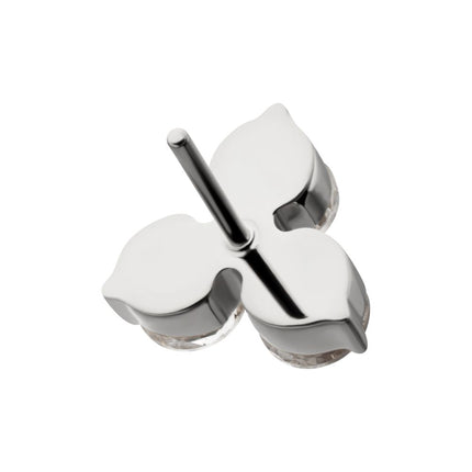 Invictus Titanium Threadless Trinity Prong Set Gem Top