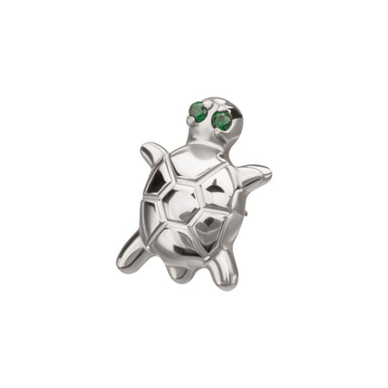 Invictus Titanium Threadless Turtle Top with Prong Set CZ Gem Eyes
