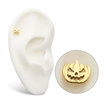 Invictus 24Kt Gold PVD Titanium Threadless Pumpkin Top