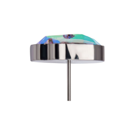 Invictus Titanium Threadless with Skull Glass Top