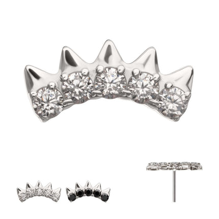 Invictus Titanium Threadless Arc Spike Cluster Top