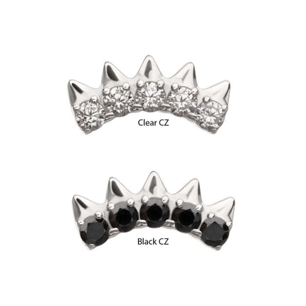Invictus Titanium Threadless Arc Spike Cluster Top