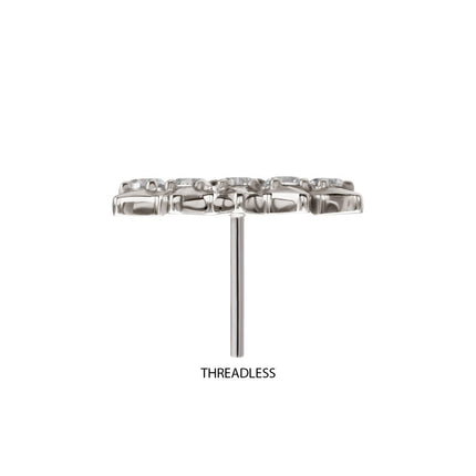 Invictus Titanium Threadless Arc Spike Cluster Top
