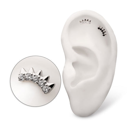 Invictus Titanium Threadless Arc Spike Cluster Top